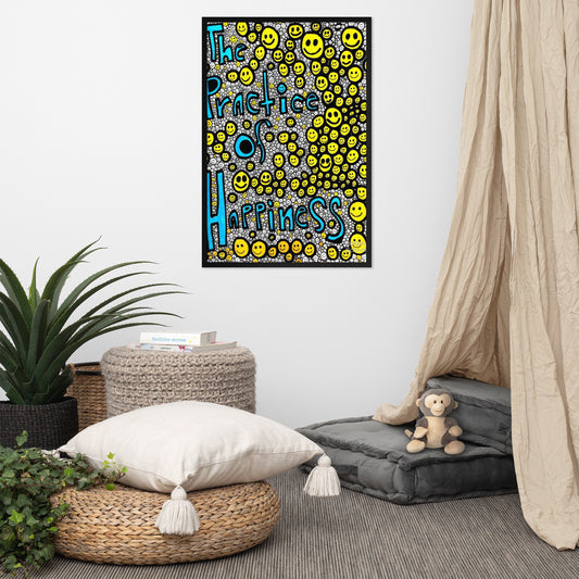 Happiness Abstract Framed Print